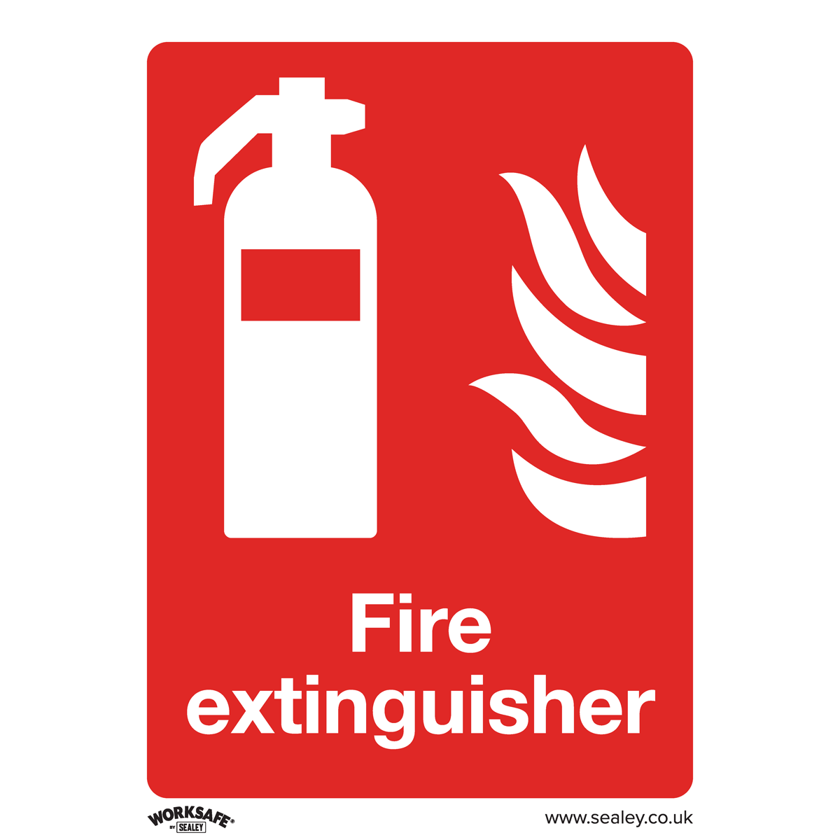 Fire Extinguisher - Prohibition Safety Sign - Rigid Plastic - Pack of 10