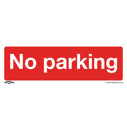 No Parking - Prohibition Safety Sign - Self-Adhesive Vinyl - Pack of 10