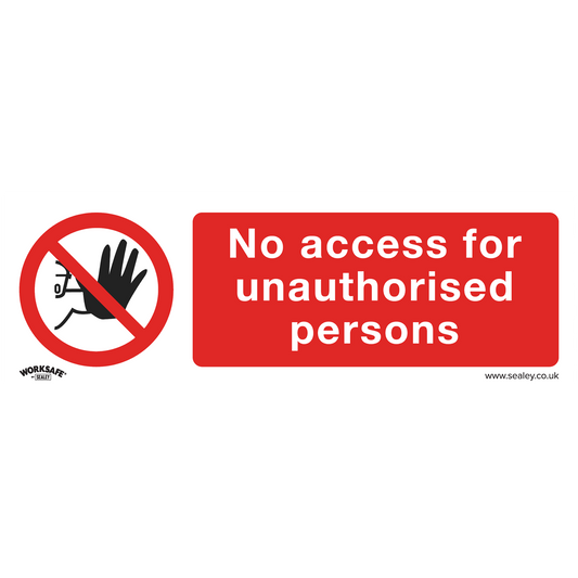 No Access Prohibition Safety Sign - Rigid Plastic - Pack of 10