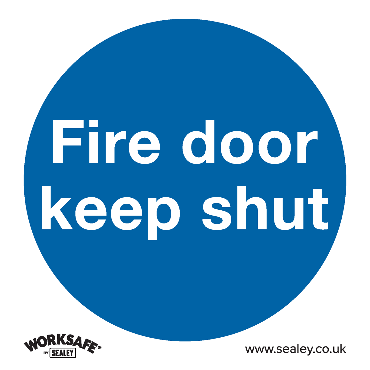 Fire Door Keep Shut Mandatory Safety Sign - Rigid Plastic - Pack of 10