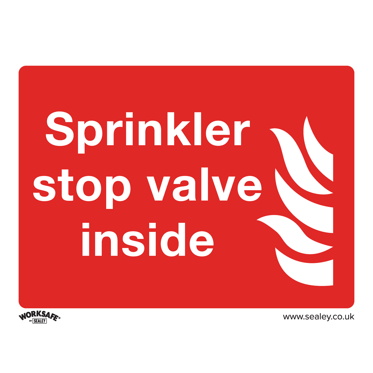 Sprinkler Stop Valve - Safe Conditions Safety Sign - Rigid Plastic - Pack of 10