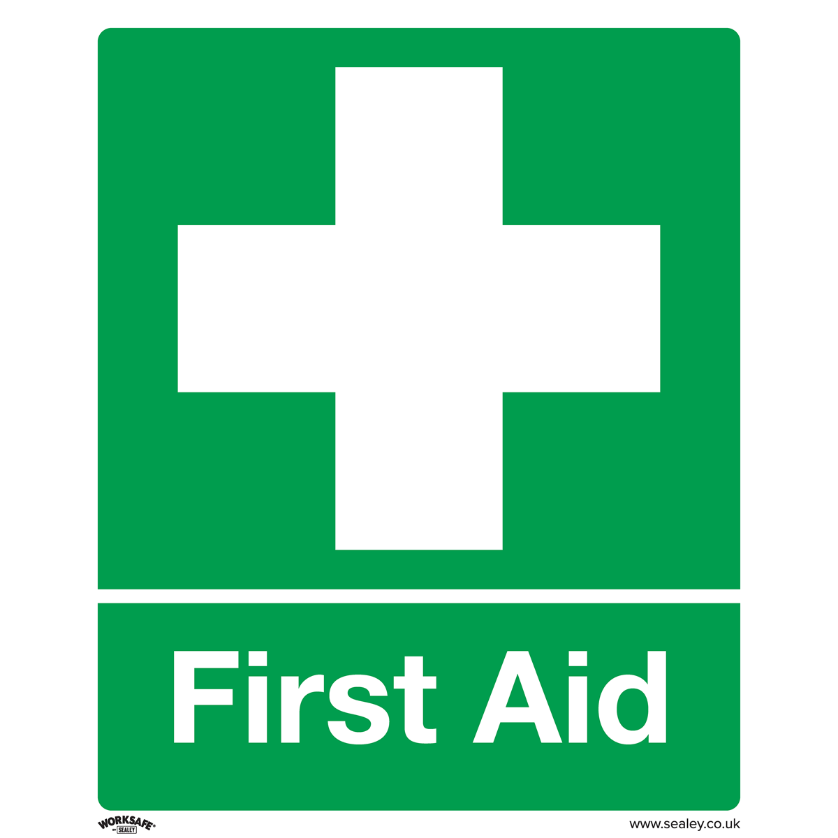 First Aid - Safety Sign - Self-Adhesive Vinyl - Pack of 10