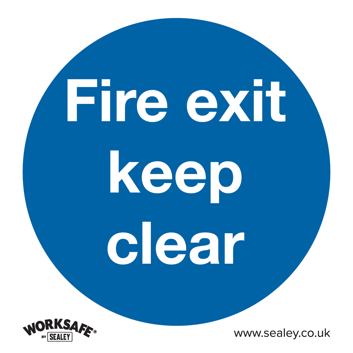 Fire Exit Keep Clear - Mandatory Safety Sign - Rigid Plastic