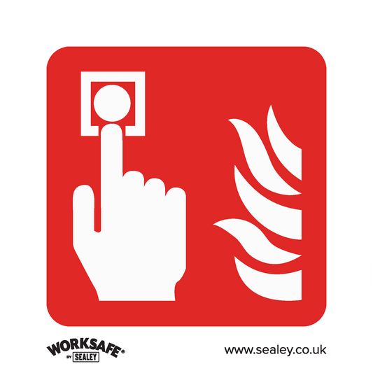 Fire Alarm Symbol - Safe Conditions Safety Sign - Rigid Plastic