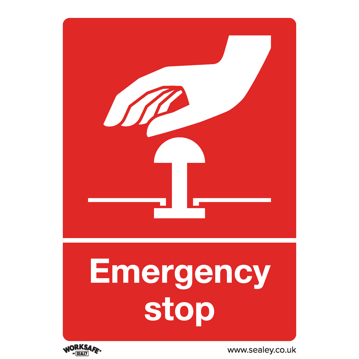 Emergency Stop - Safe Conditions Safety Sign - Rigid Plastic