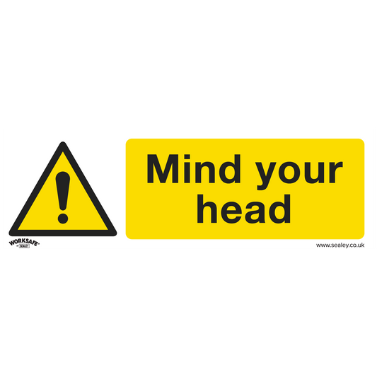 Mind Your Head - Warning Safety Sign - Rigid Plastic