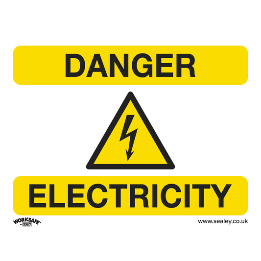 Danger Electricity - Warning Safety Sign - Self-Adhesive Vinyl