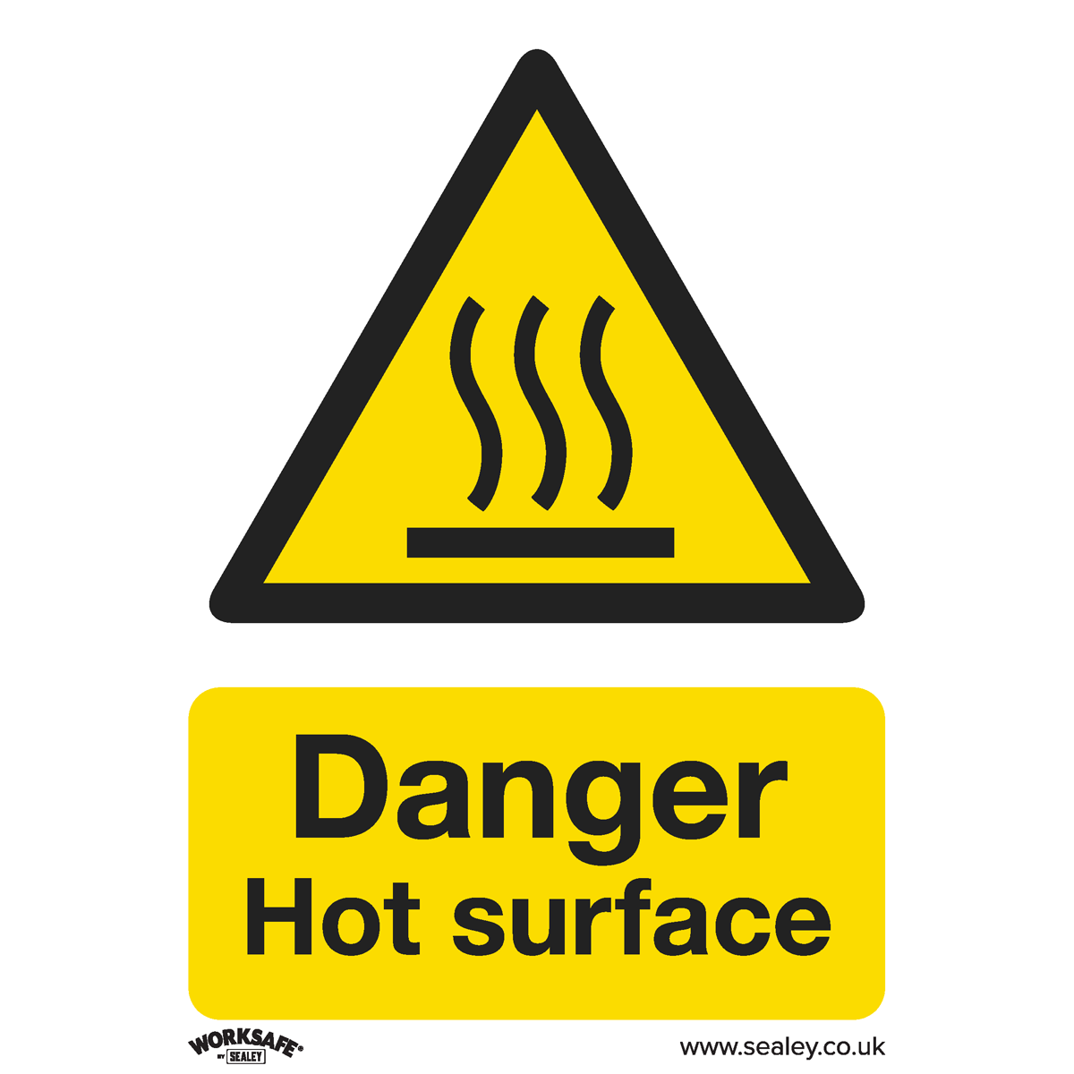 Danger Hot Surface - Warning Safety Sign - Rigid Plastic