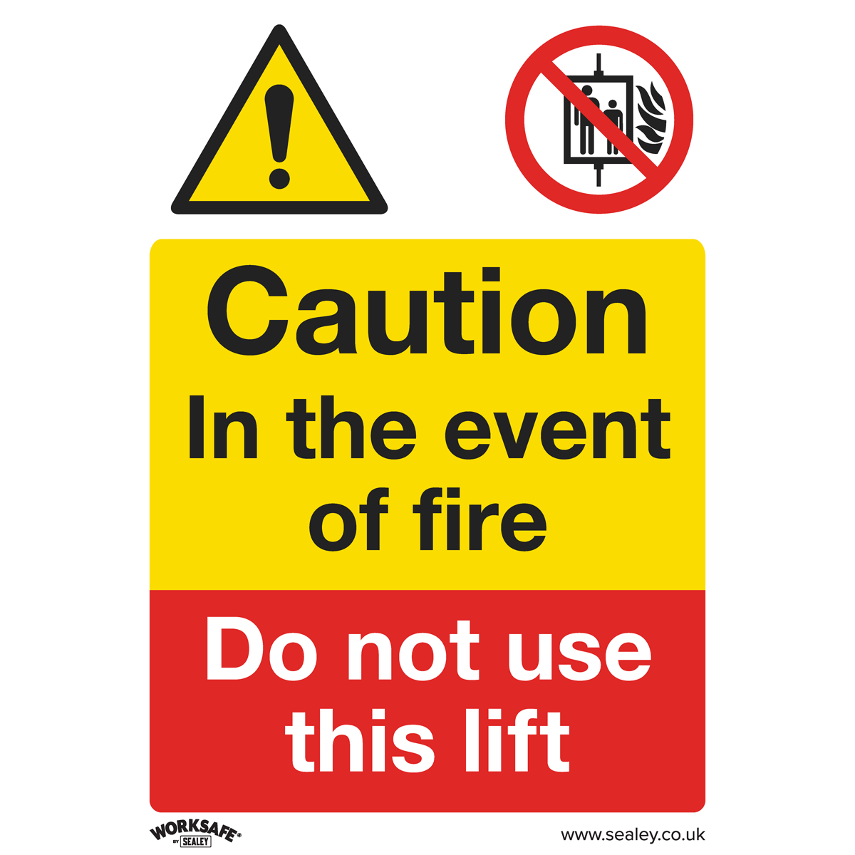 Caution Do Not Use Lift - Warning Safety Sign - Self-Adhesive Vinyl - Pack of 10