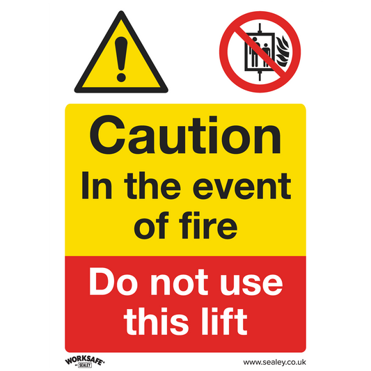 Caution Do Not Use Lift - Warning Safety Sign - Self-Adhesive Vinyl - Pack of 10