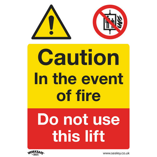 Caution Do Not Use Lift - Warning Safety Sign - Self-Adhesive Vinyl