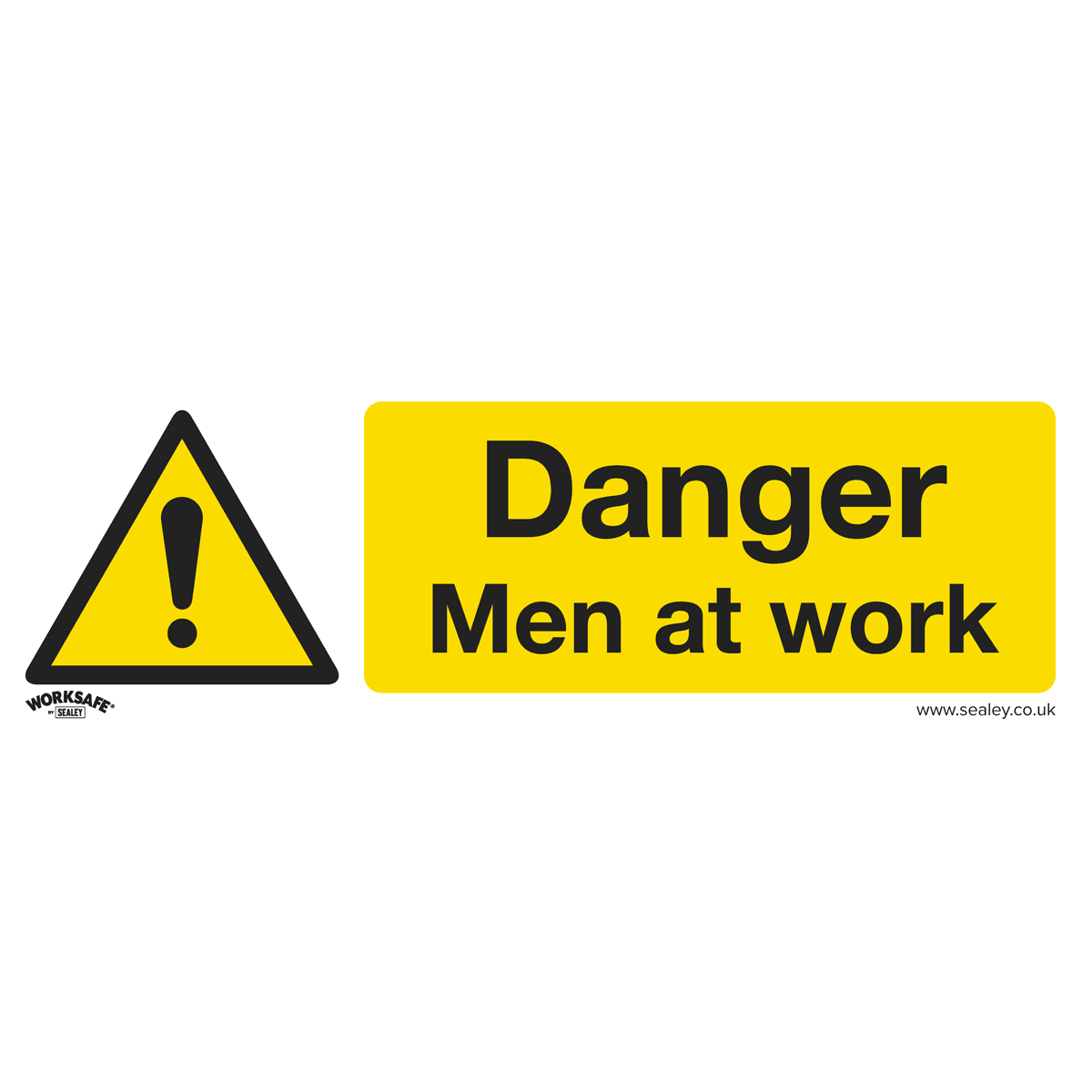 Danger Men At Work - Warning Safety Sign - Self-Adhesive Vinyl