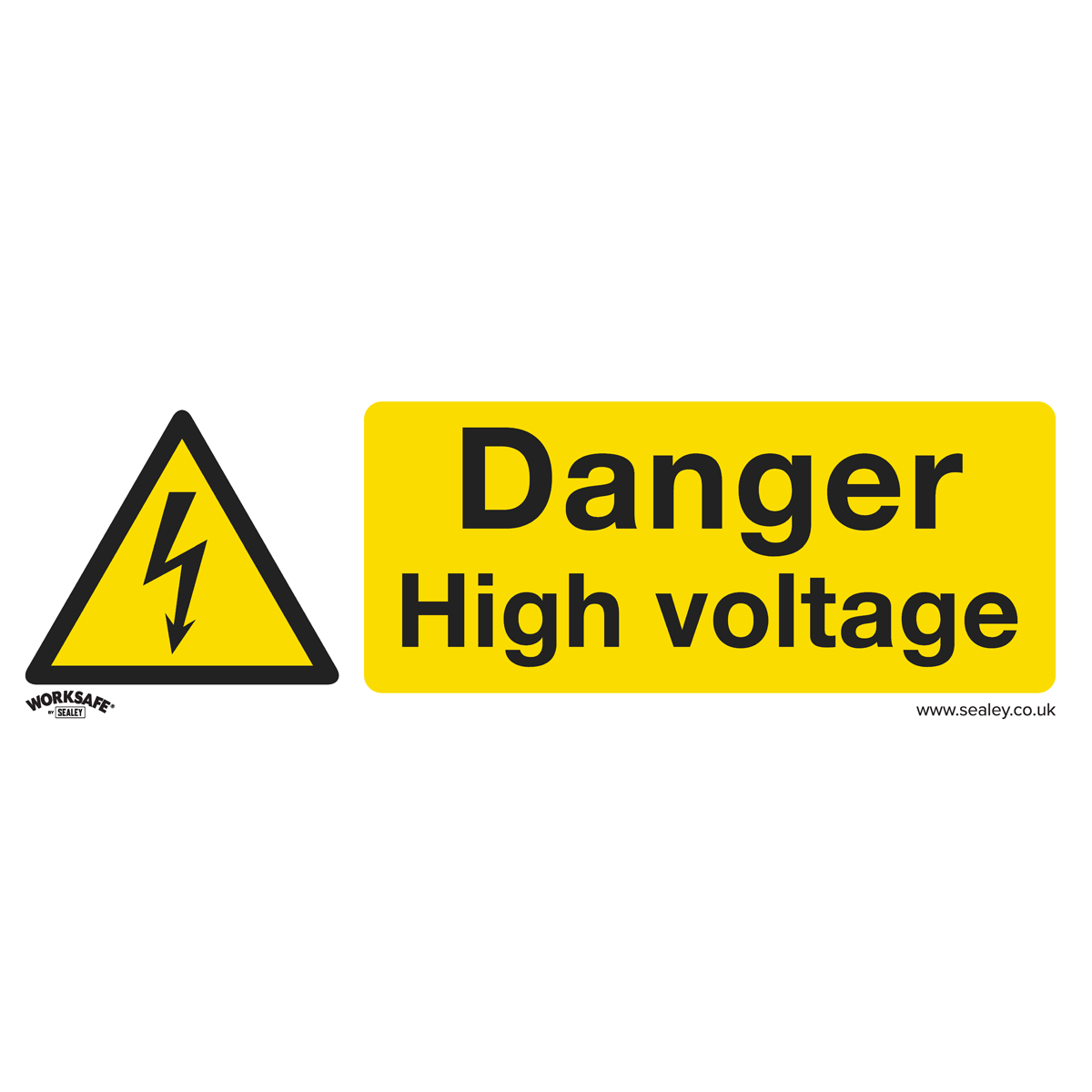 Danger High Voltage - Warning Safety Sign - Rigid Plastic