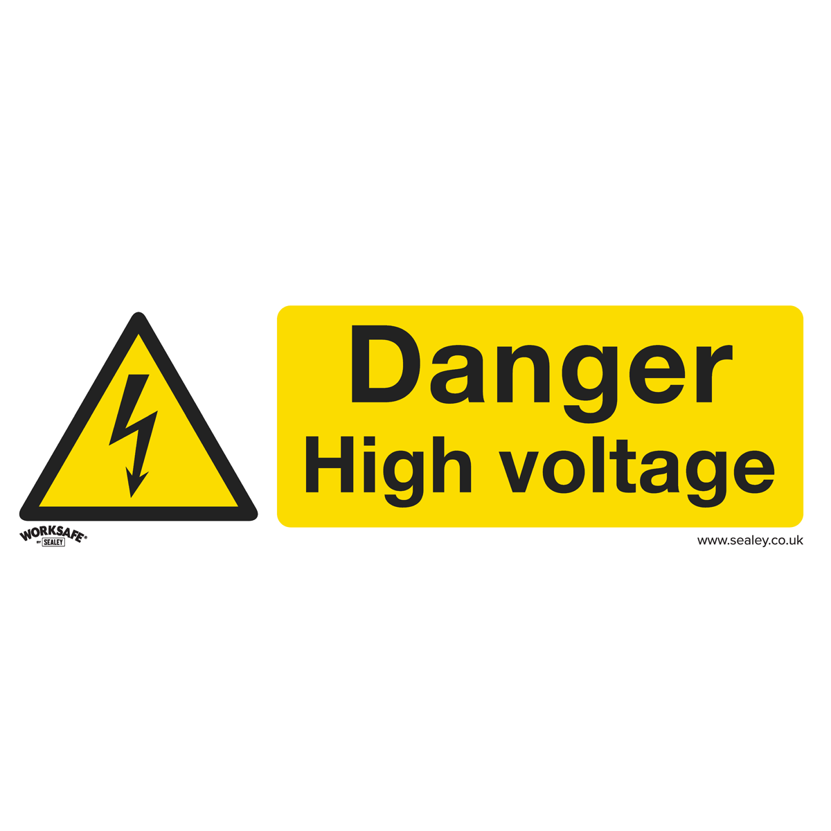 Danger High Voltage - Warning Safety Sign - Self-Adhesive Vinyl