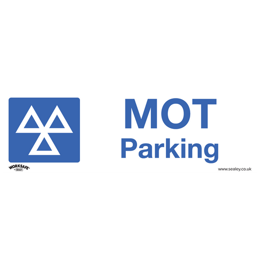 MOT Parking - Warning Safety Sign - Rigid Plastic - Pack of 10