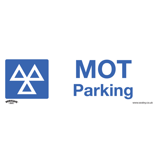 MOT Parking - Warning Safety Sign - Self-Adhesive Vinyl - Pack of 10