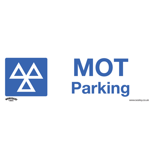 MOT Parking - Warning Safety Sign - Self-Adhesive Vinyl