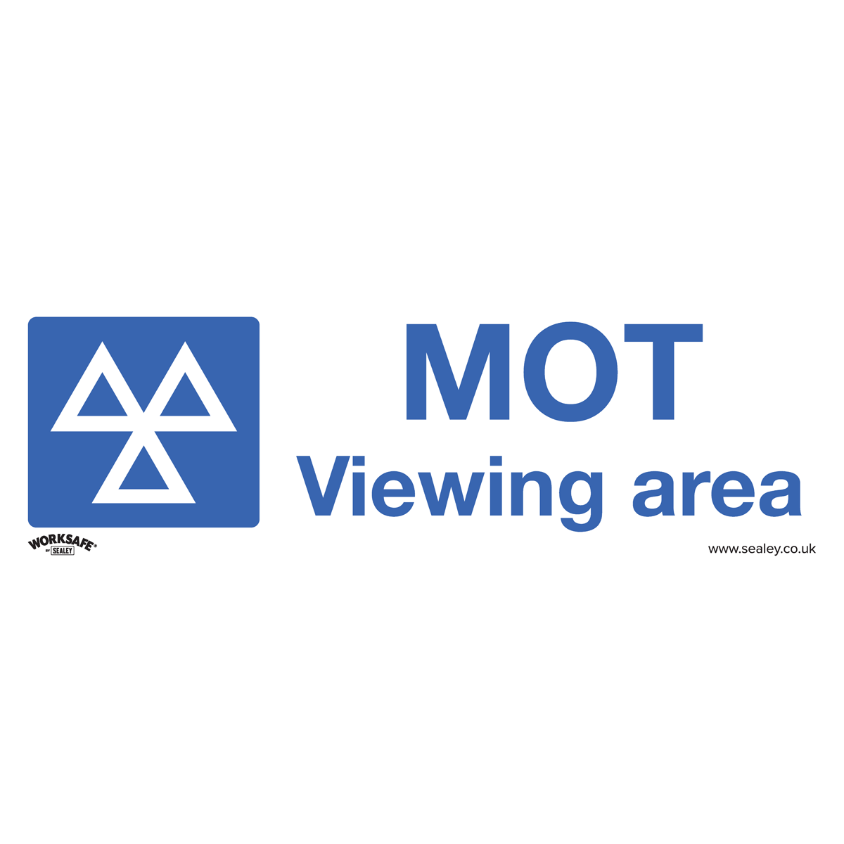 MOT Viewing Area - Warning Safety Sign - Rigid Plastic - Pack of 10