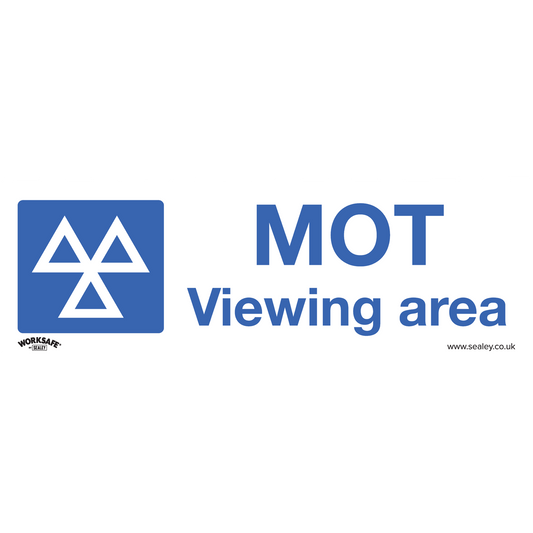 MOT Viewing Area - Warning Safety Sign - Rigid Plastic - Pack of 10