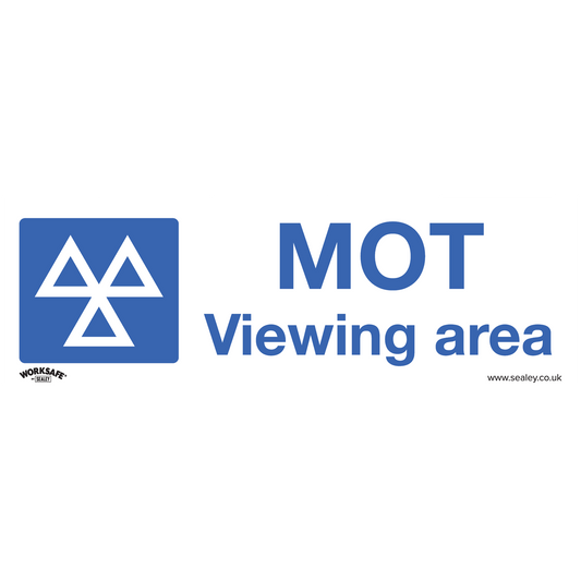 MOT Viewing Area - Warning Safety Sign - Rigid Plastic