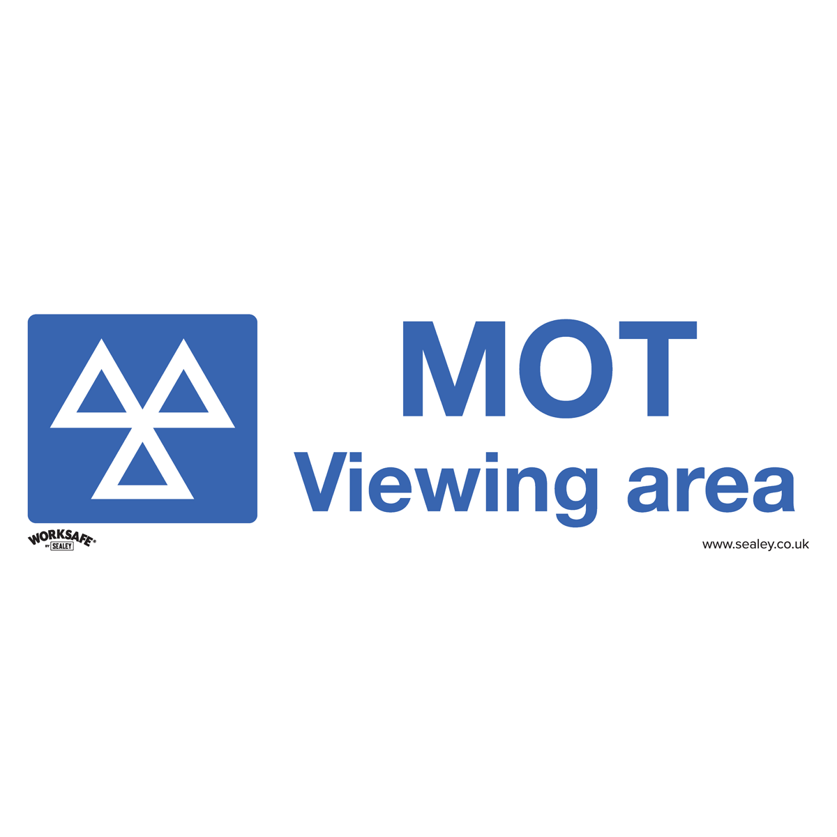 MOT Viewing Area - Warning Safety Sign - Self-Adhesive Vinyl - Pack of 10