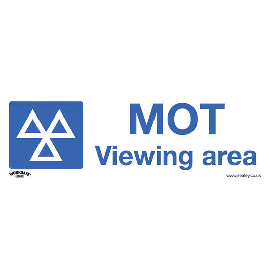 MOT Viewing Area - Warning Safety Sign - Self-Adhesive Vinyl - Pack of 10