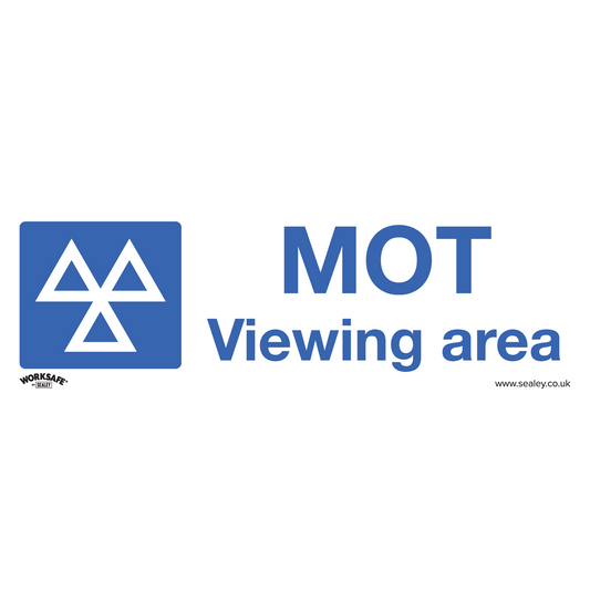 MOT Viewing Area - Warning Safety Sign - Self-Adhesive Vinyl