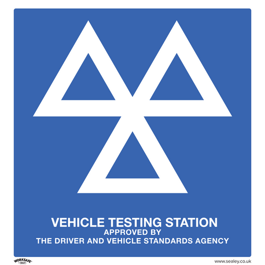 MOT Testing Station - Warning Safety Sign - Aluminium Composite