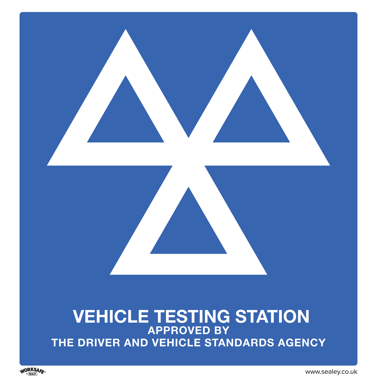 MOT Testing Station - Warning Safety Sign - Rigid Plastic - Pack of 10