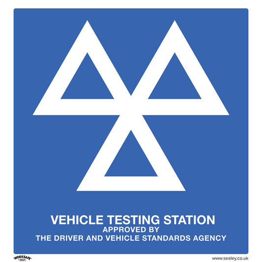 MOT Testing Station - Warning Safety Sign - Rigid Plastic