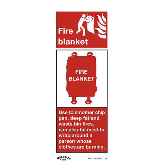 Fire Blanket - Safe Conditions Safety Sign - Rigid Plastic - Pack of 10