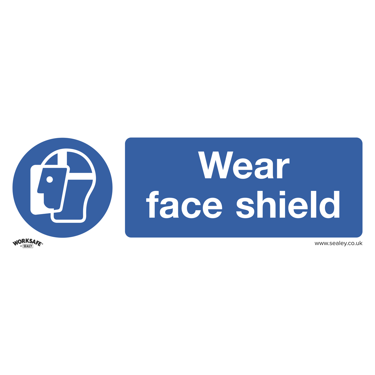 Wear Face Shield - Mandatory Safety Sign - Rigid Plastic - Pack of 10