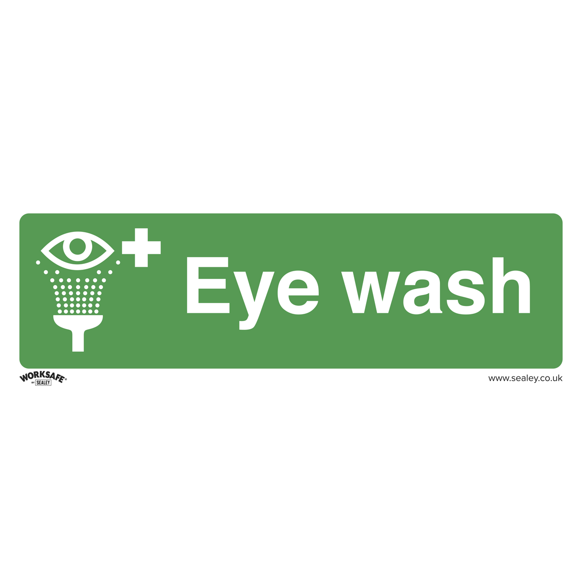 Eye Wash - Safe Conditions Safety Sign - Rigid Plastic - Pack of 10