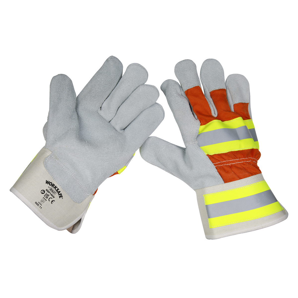 Reflective Rigger's Gloves - Pack of 6 Pairs