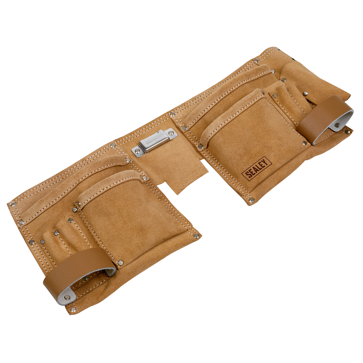 Double Pouch Leather Tool Belt