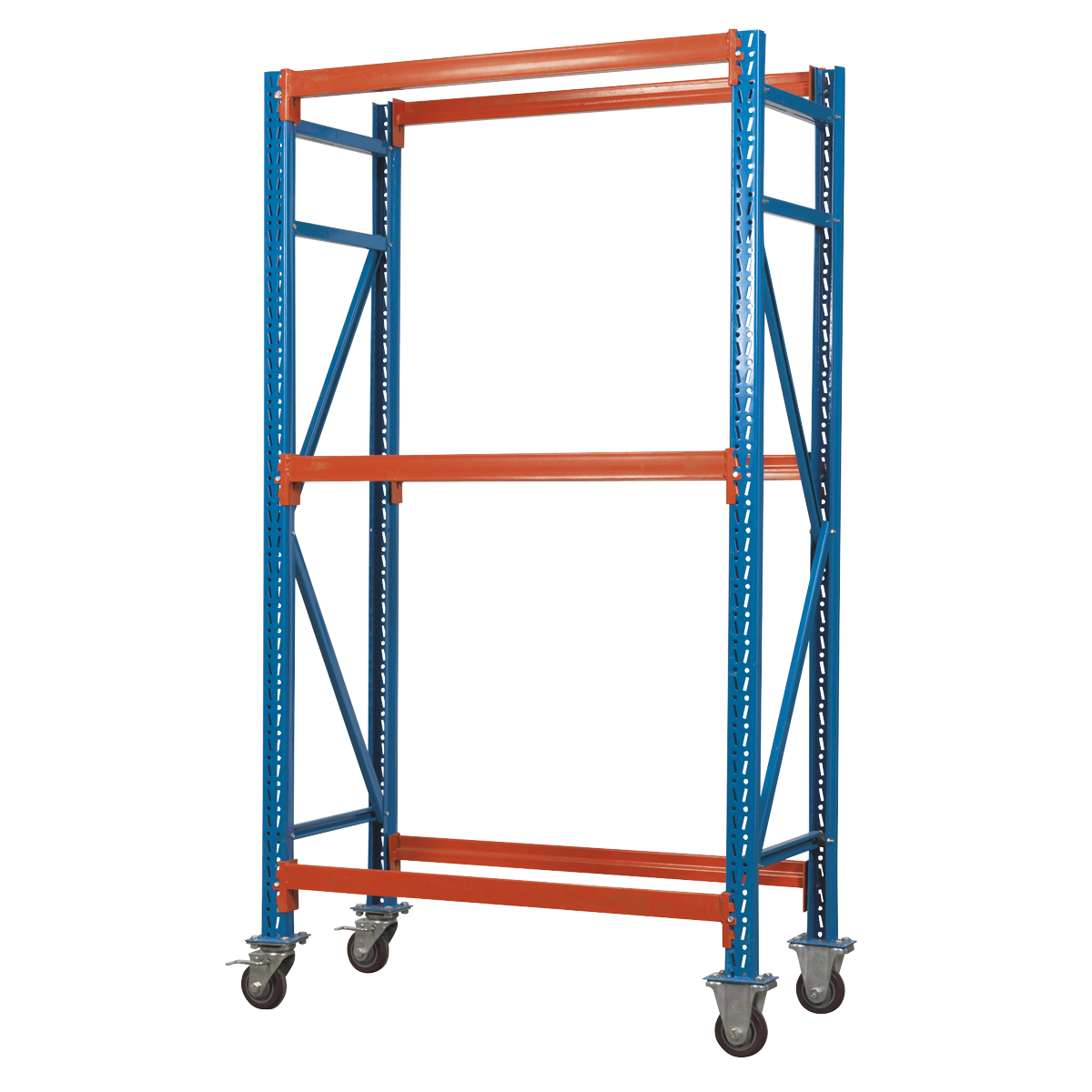 2-Level Mobile Tyre Rack - 200kg Capacity Per Level