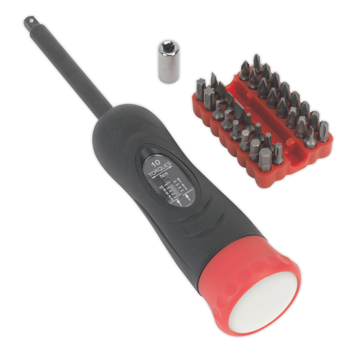 34pc 1/4"Sq Drive Torque Screwdriver Set 2-10Nm