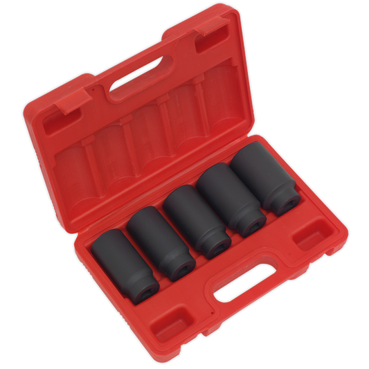 5pc 1/2"Sq Drive Impact Hub Nut Socket Set