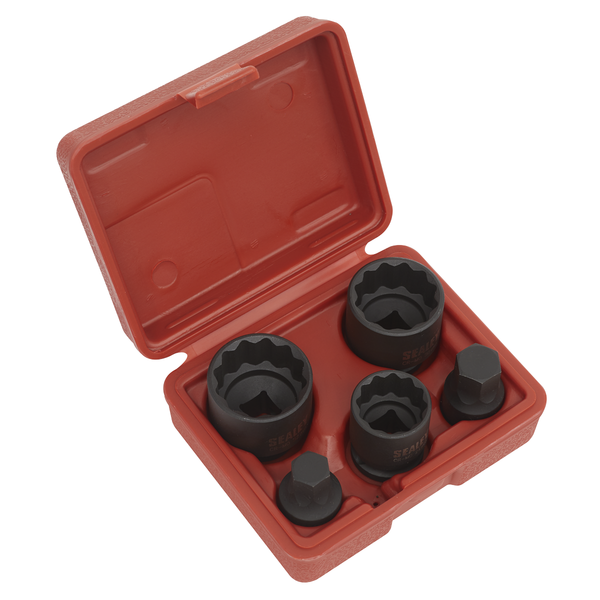 5pc 1/2"Sq Drive 12-Point Impact Hub Socket & Socket Bit Set