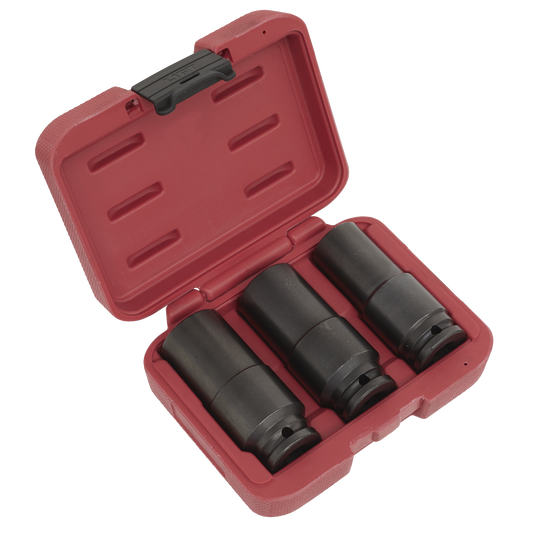 3pc 1/2"Sq Drive Deep Weighted Impact Socket Set