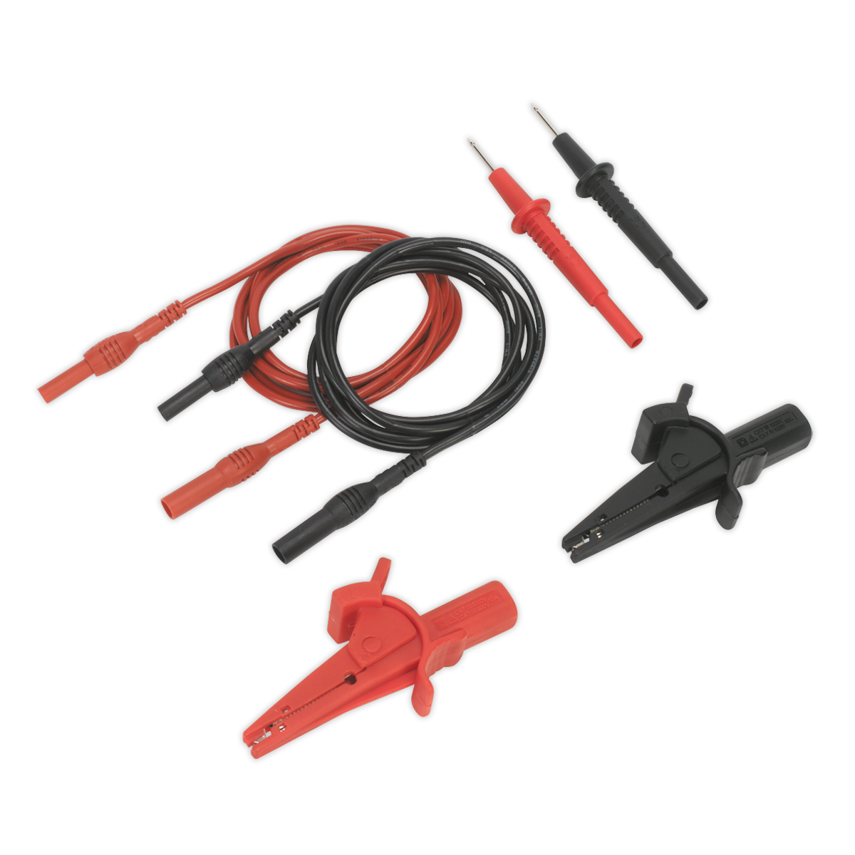 6pc Automotive Test Lead & Crocodile Clip Set