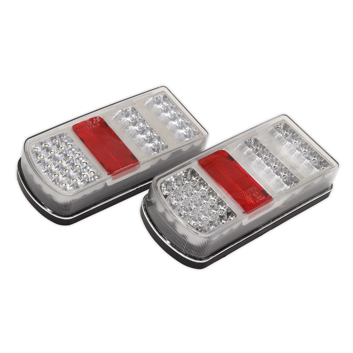 12V SMD LED Rear Rectangle Lamp Cluster - Pair