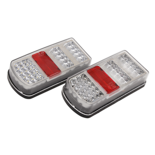 12V SMD LED Rear Rectangle Lamp Cluster - Pair