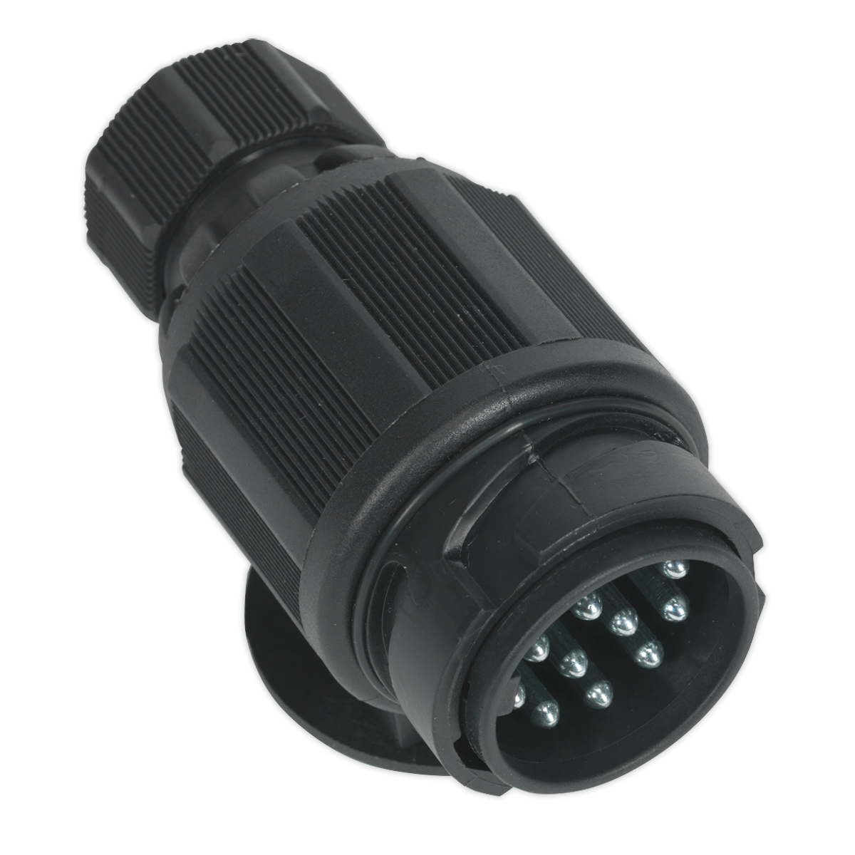 12V 13-Pin Plastic Euro Towing Plug Twin Inlet