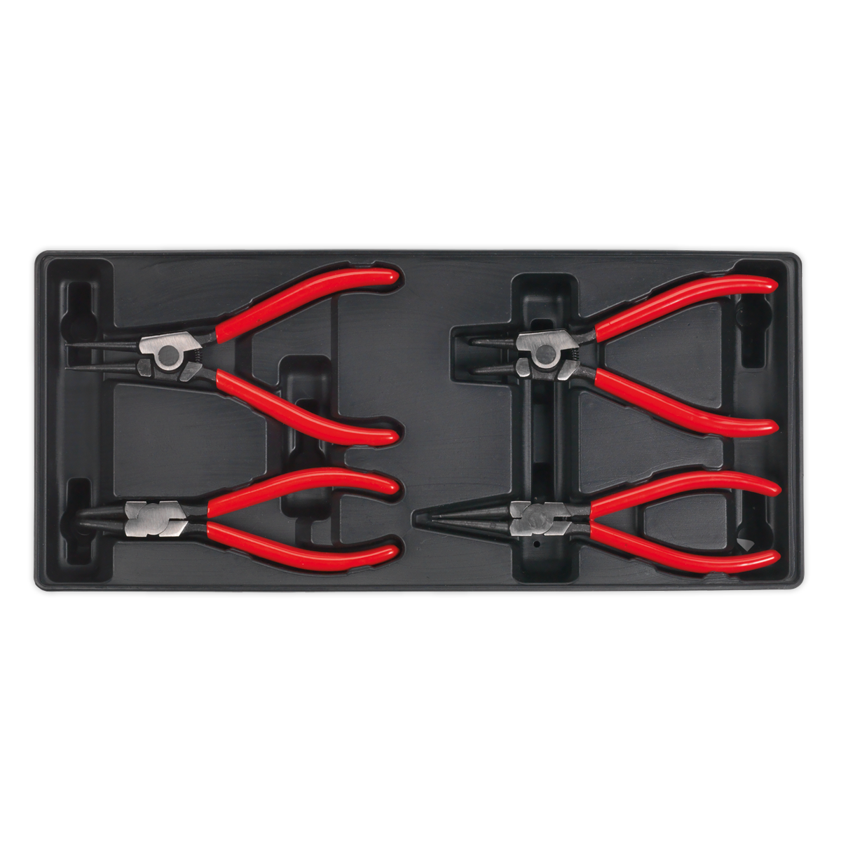 4pc Circlip Pliers Set with Tool Tray