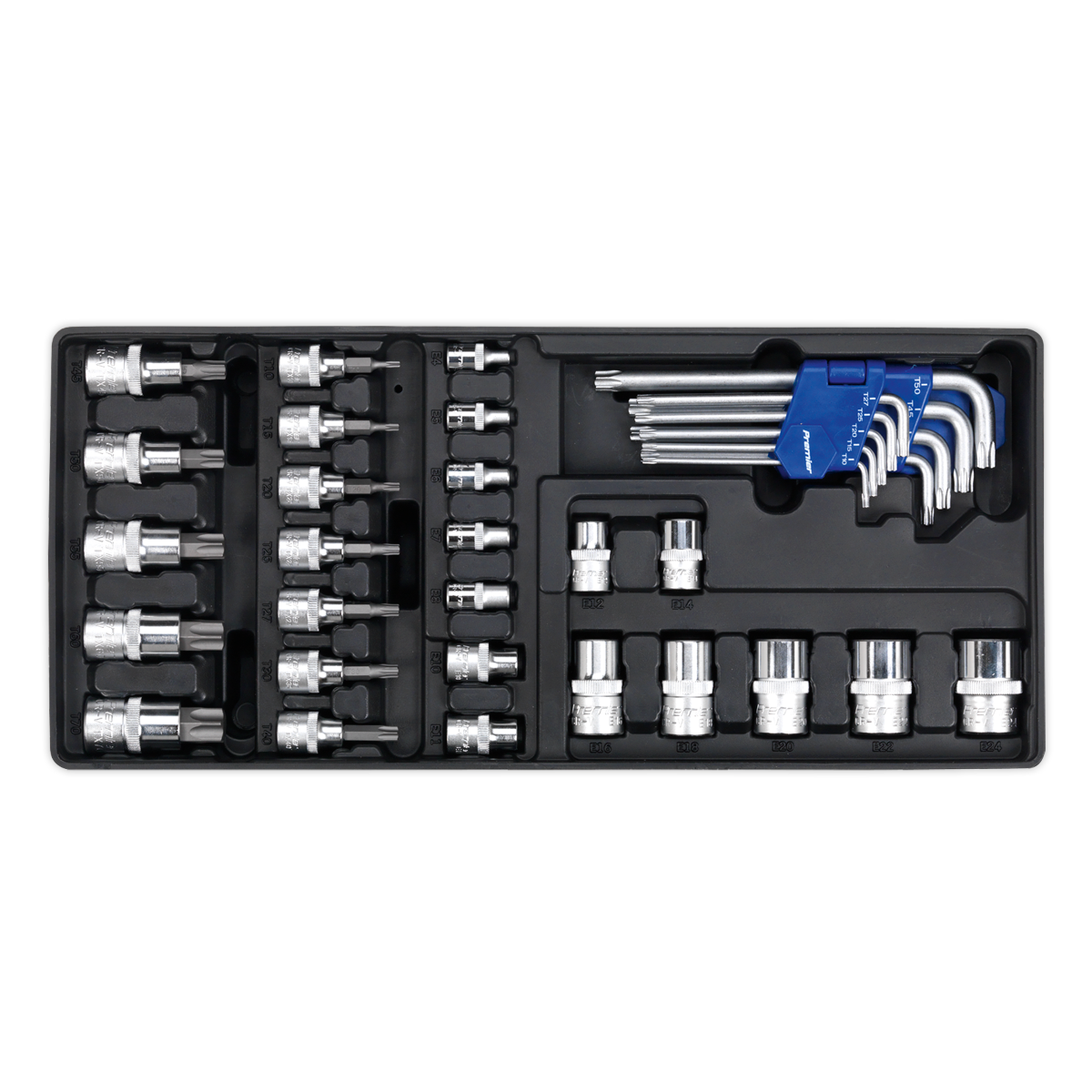 35pc TRX-Star* Key, Socket Bit & Socket Set with Tool Tray