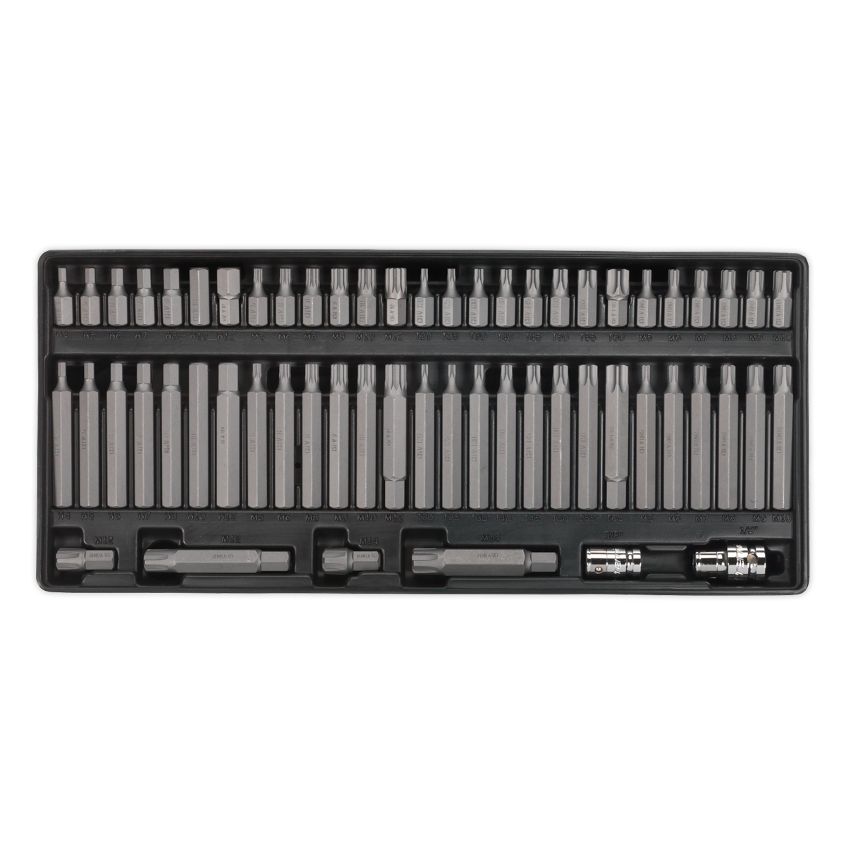 60pc Security TRX-Star*/Hex/Ribe/Spline Bit Set with Tool Tray