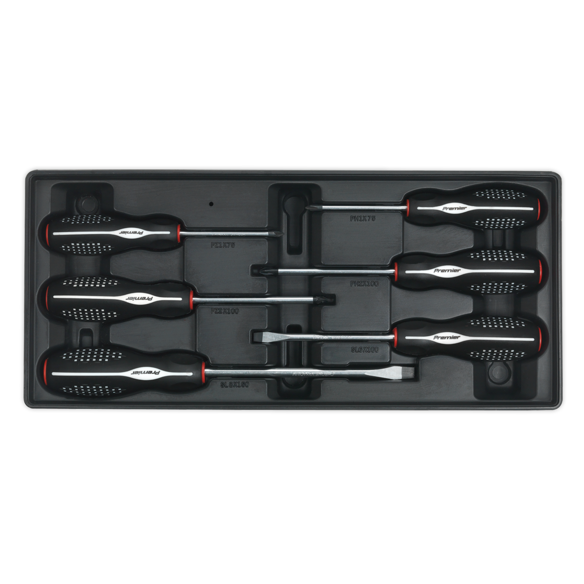 6pc Screwdriver Set with Tool Tray