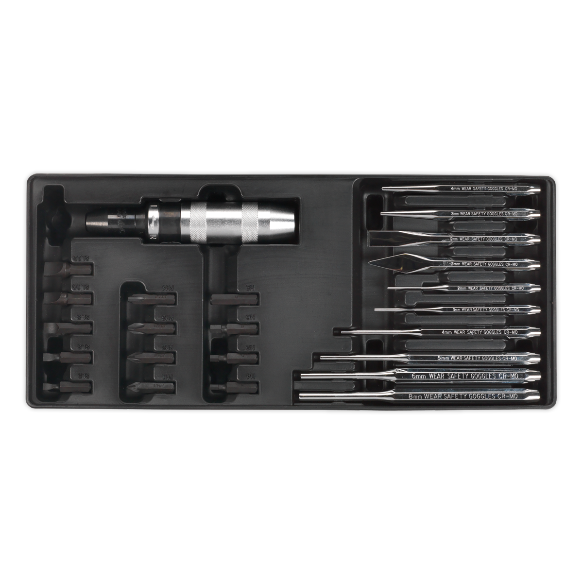 25pc Impact Driver & Punch Set with Tool Tray