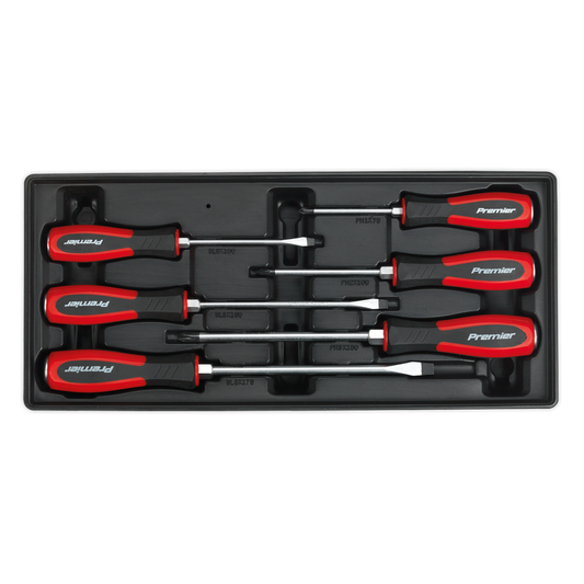 6pc Hammer-Thru Screwdriver Set with Tool Tray